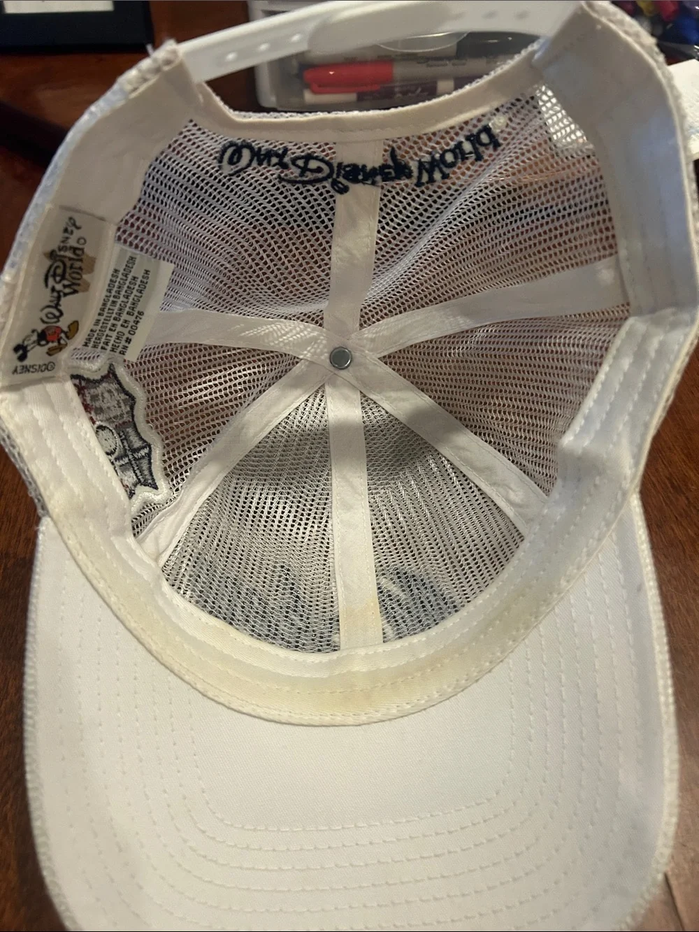White 'Mickey' Mesh Baseball Cap Walt Disney World